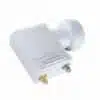 White LNB satellite TV receiver head.