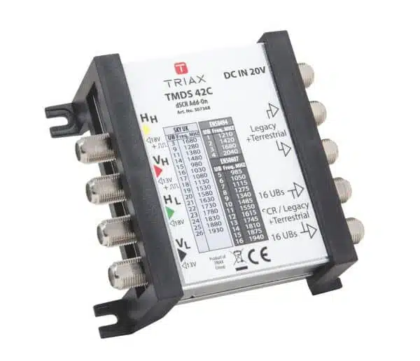 TRIAX multiswitch for satellite and terrestrial distribution systems.