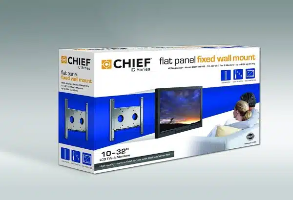 CHIEF flat panel wall mount packaging.