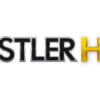 Hustler HD logo with metallic effect.
