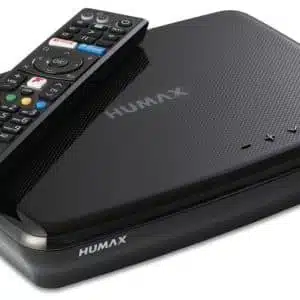 Humax cable box with remote control.