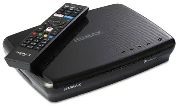 Humax cable box with remote control.