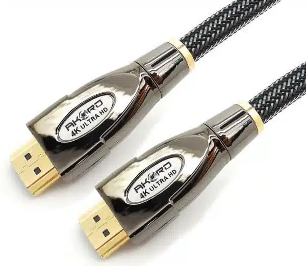 High-quality 4K HDMI cable with braided cord.