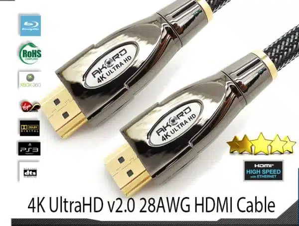 4K UltraHD v2.0 HDMI cable with Ethernet connectivity.