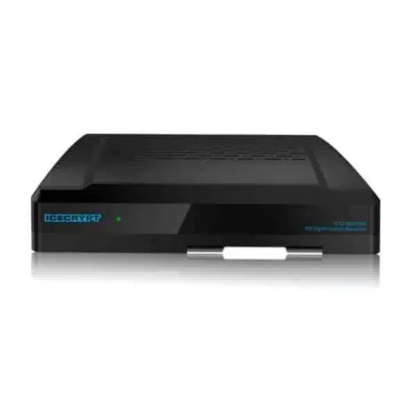 Black digital cable receiver box for TV
