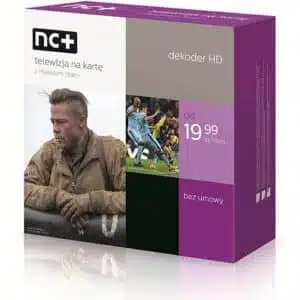 NC+ HD decoder box packaging with pricing information.