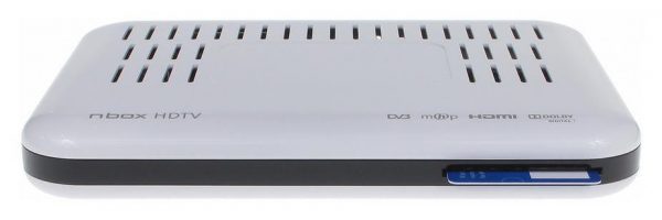 Cable TV set-top box on white background