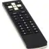 TV remote control on white background.