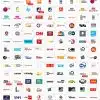 Collage of various television network logos.