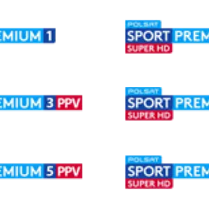 Logos of six "Sport Premium" TV channels.