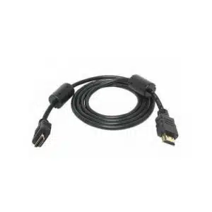 Black HDMI cable with connectors.