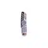 Multifunctional TV remote control on white background.