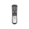 Black universal TV remote control isolated on white
