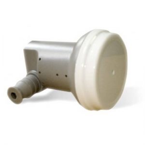 Gray and white plastic water pump part