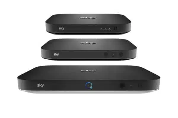 Three Sky brand cable TV boxes