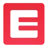 Red and white 'E' logo icon