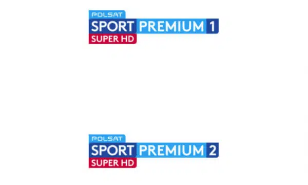 Polsat Sport Premium 1 and 2 logos in Super HD.
