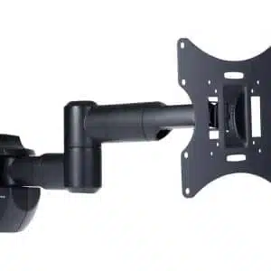 Articulating TV wall mount bracket isolated.