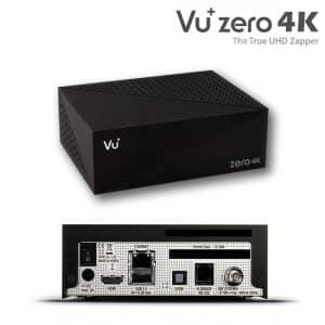 VU+ Zero 4K satellite receiver front and back view.