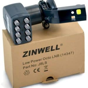 Zinwell Octo LNB for satellite dish, new in box.