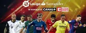 LaLiga football players featured on a broadcast advertisement