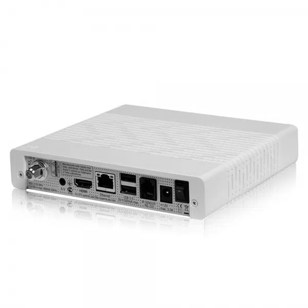 Network router rear view showing ports and interfaces.