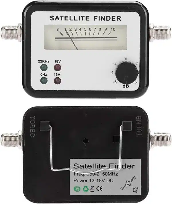 Satellite finder tool for signal adjustment.