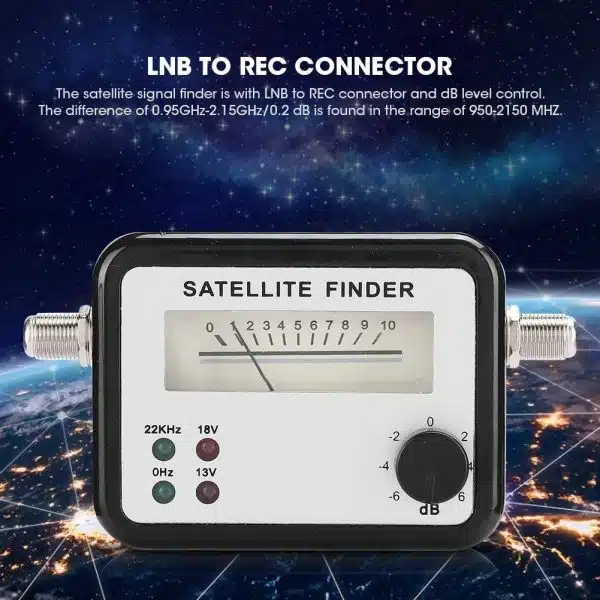 Satellite signal finder with LNB to REC connector.