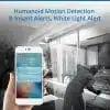 Smartphone receiving alert from motion detection security system.