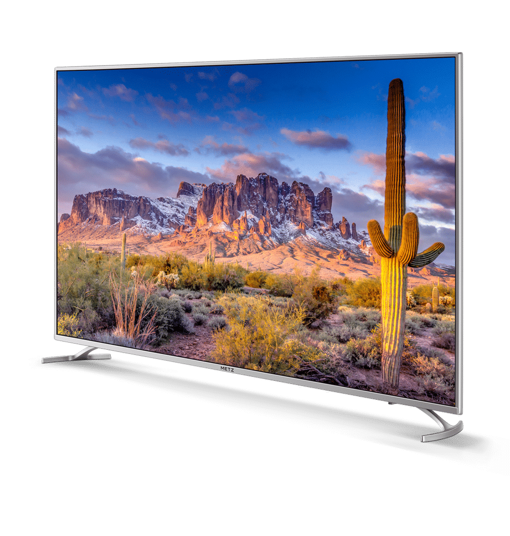 Desert landscape displayed on modern television screen.